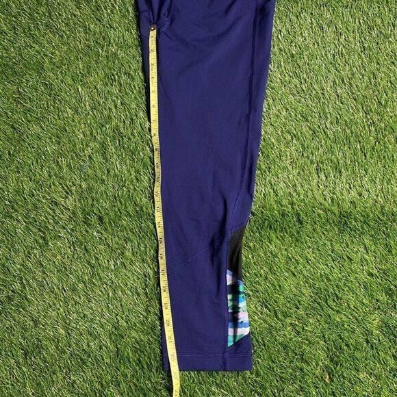 Lululemon Pace Rival Cropped Leggings Pants Hero Blue / Seven Wonders Multi Sz 8 - Picture 12 of 12